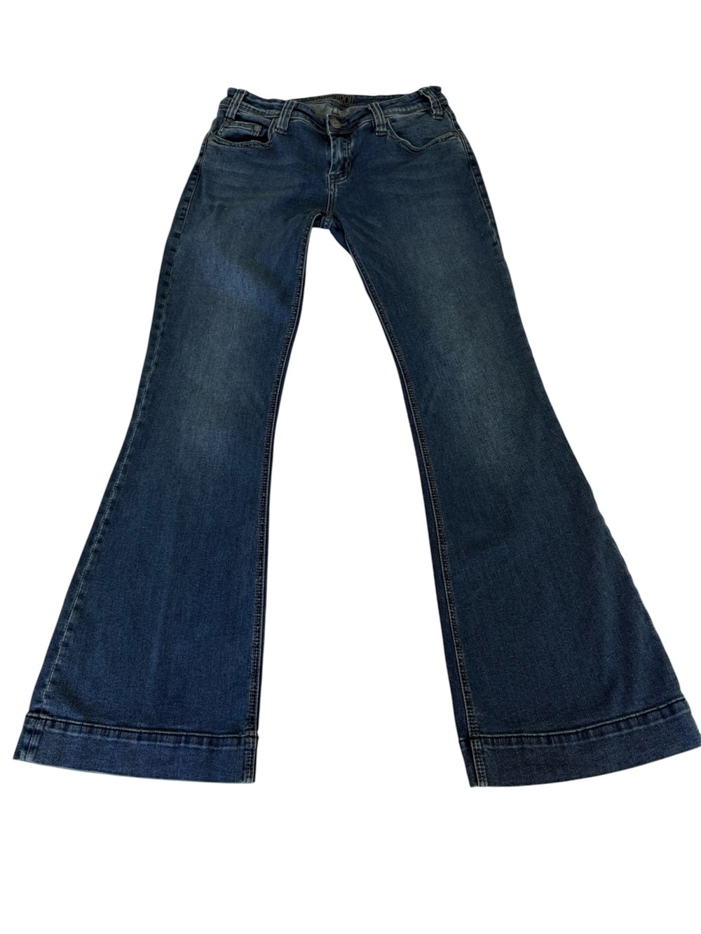 Rock & Roll Denim Women’s Flare Jeans Mid Rise Stretch Blue Denim Size 29x34